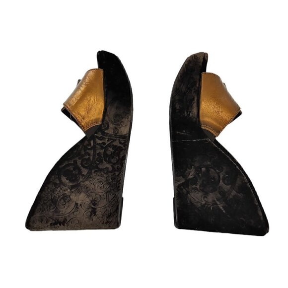 COUTURE DONALD J PLINER Bronze Leather and Velvet - Picture 9 of 12